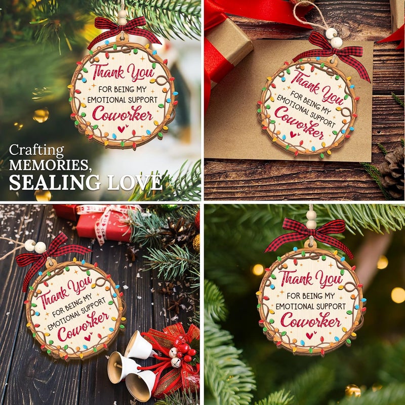 HEXMOZ Coworker Ornament - Christmas Coworkers Thank You Gifts for Work Besties, Work Friends - Funny Secret Santa Holiday Gag Gift Ideas for Women, Men - Xmas Ornament 2025, Office Christmas Decor - Image 4